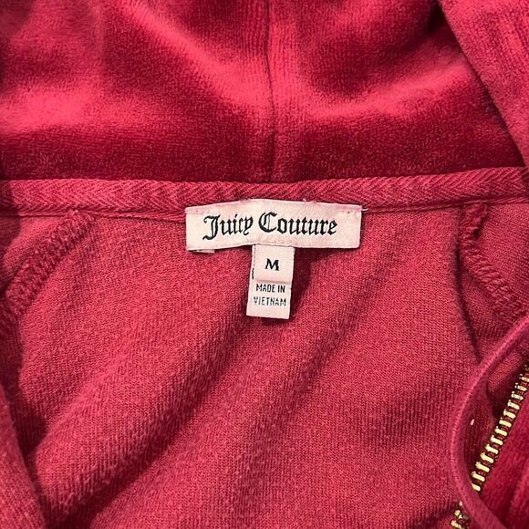 Juicy Couture Vintage Red Zipup Size Medium - Picture 2 of 5